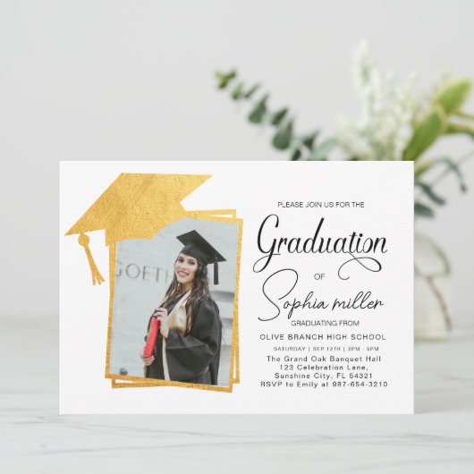 afstuderen uitnodigen Afstudeerder aankondiging Kl (Staand voorkant)