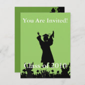 Afstuderen uitnodigen - Voer het huidige jaar en u Uitnodiging Briefkaart (Voorkant / Achterkant)