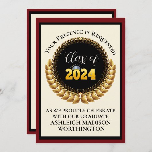 Afstuderen Uitnodiging (Voorkant / Achterkant)