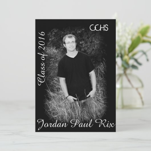 Afstuderen Uitnodiging (Staand voorkant)