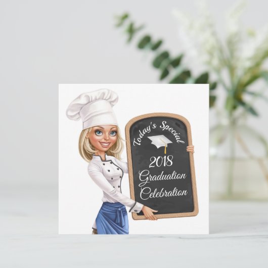 Afstuderen Uitnodiging (Staand voorkant)