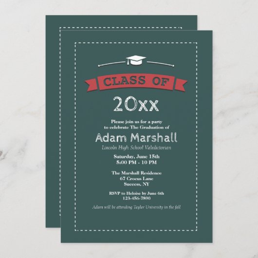 Afstuderen - Uitnodiging (Voorkant / Achterkant)