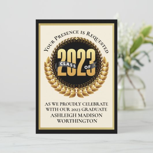 Afstuderen Uitnodiging (Staand voorkant)