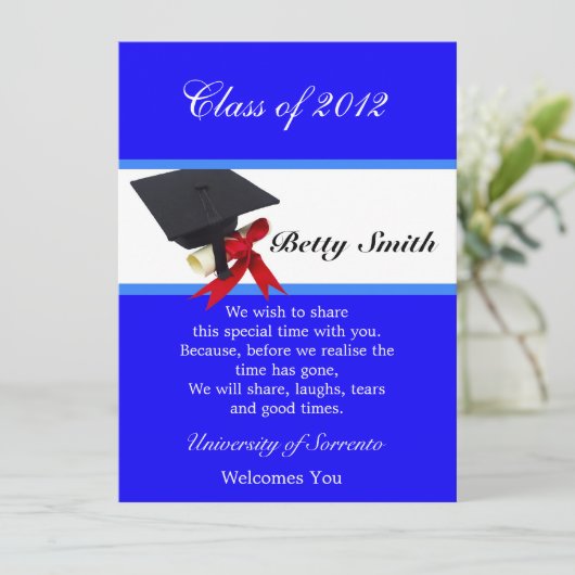 Afstuderen Uitnodiging (Staand voorkant)