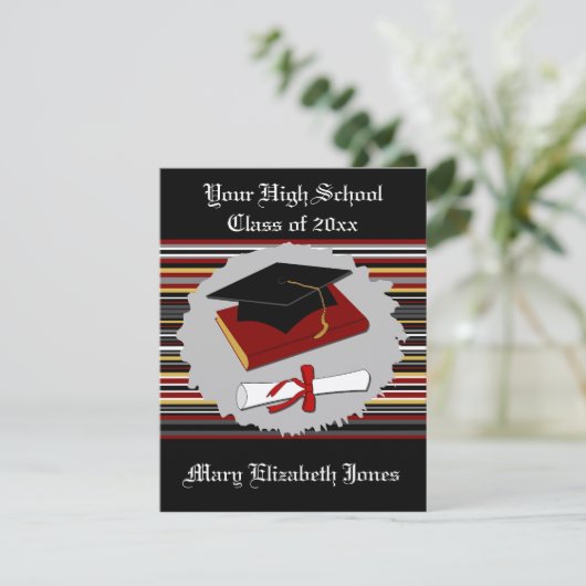 Afstuderen Uitnodiging (Staand voorkant)