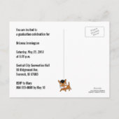 Afstuderen Uitnodiging Briefkaart Puppy Rood 1 (Achterkant)