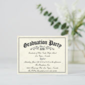 Afstuderen Uitnodiging Diploma stijl (Staand voorkant)