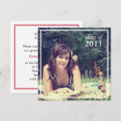 Afstuderen Uitnodiging {foto aankondiging} (Voorkant / Achterkant)