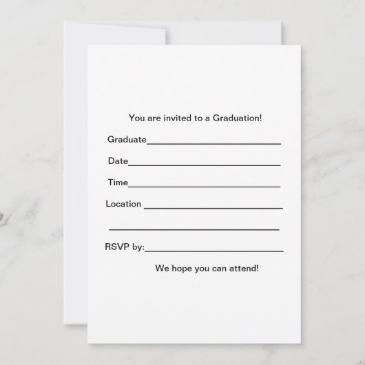 Afstuderen Uitnodiging, Humoureuze kieuwen Kaart (Achterkant)