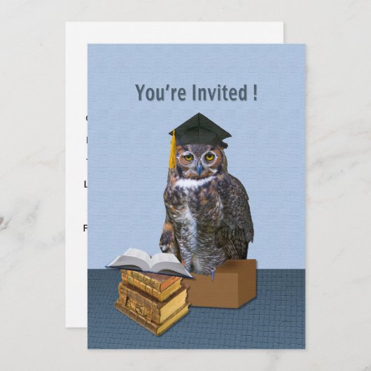 Afstuderen Uitnodiging, Humoureuze kieuwen Kaart (Voorkant / Achterkant)