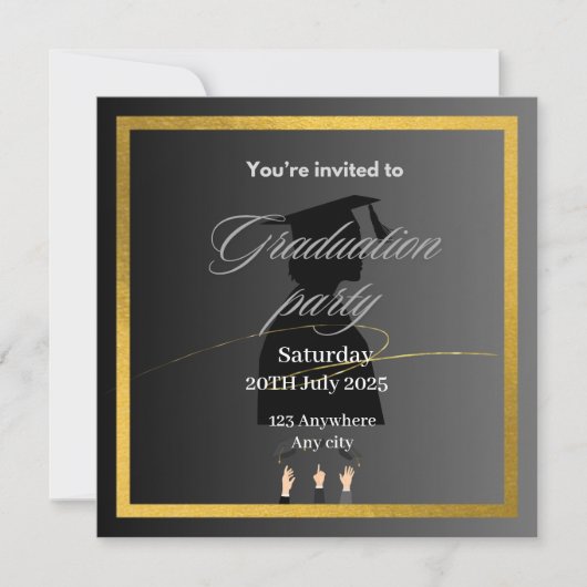 Afstuderen-uitnodiging Kaart (Voorkant)