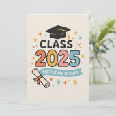 afstuderen-uitnodiging kaart (Staand voorkant)