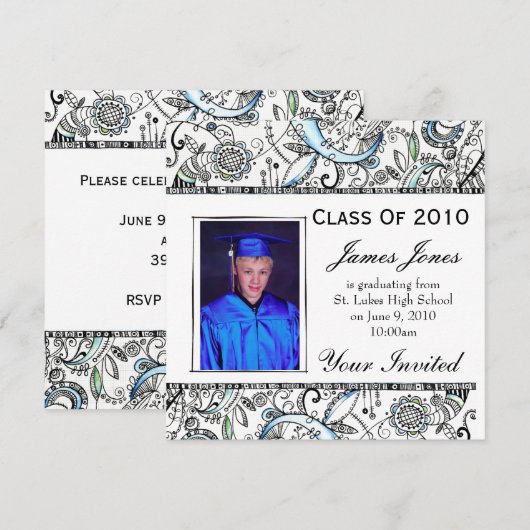 Afstuderen-uitnodiging Kaart (Voorkant / Achterkant)