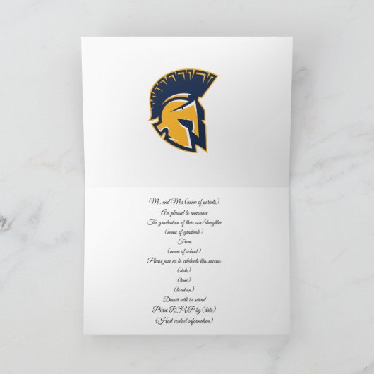 Afstuderen-uitnodiging met 4 afbeeldingen bedankkaart (Binnen)