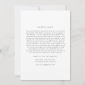 Afstuderen Uitnodiging met foto en bericht (Achterkant)