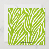 Afstuderen Uitnodiging met Foto Lime Green Zebra (Achterkant)