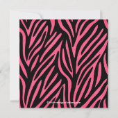 Afstuderen-uitnodiging met foto-roze Zebra-afdrukk Kaart (Achterkant)