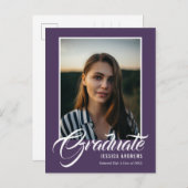 Afstuderen Uitnodiging Modern Editable Fotofilm (Voorkant / Achterkant)