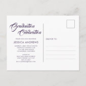 Afstuderen Uitnodiging Modern Editable Fotofilm (Achterkant)