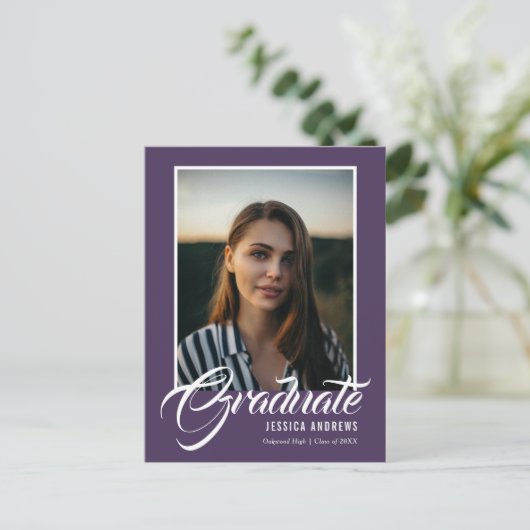 Afstuderen Uitnodiging Modern Editable Fotofilm (Staand voorkant)