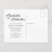 Afstuderen Uitnodiging Moderne Bewerkbare Foto Rub (Achterkant)