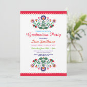 Afstuderen Uitnodiging Party Fiesta Mexicaanse Uit (Staand voorkant)