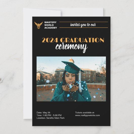 Afstuderen Uitnodiging Senior Afstuderen (Voorkant)