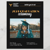 Afstuderen Uitnodiging Senior Afstuderen Flyer (Voorkant)