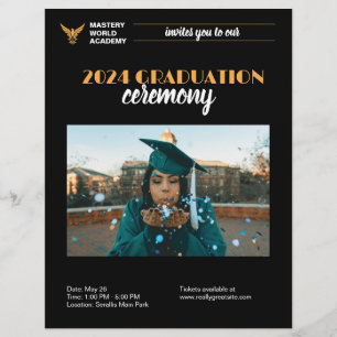 Afstuderen Uitnodiging Senior Afstuderen Flyer