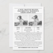 Afstuderen Uitnodiging Sjabloon Krant (Achterkant)