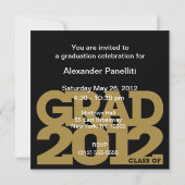 Afstuderen - Uitnodiging tot feestdag 2012 Gold 3 (Achterkant)