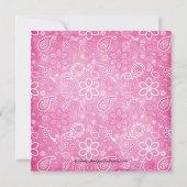 Afstuderen Uitnodiging tot fotoroze Paisley (Achterkant)