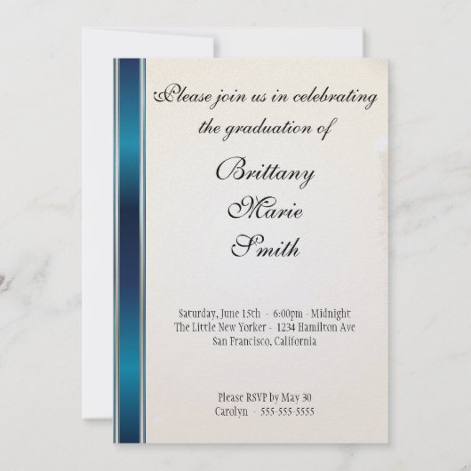 Afstuderen uitnodiging tot inschrijving van het ve (Achterkant)