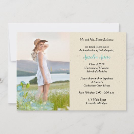 Afstuderen Uitnodiging tot opening van het  (Achterkant)