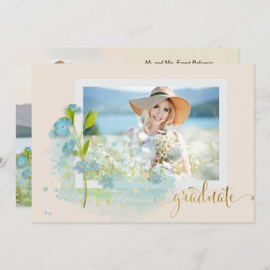 Afstuderen Uitnodiging tot opening van het  (Voorkant / Achterkant)