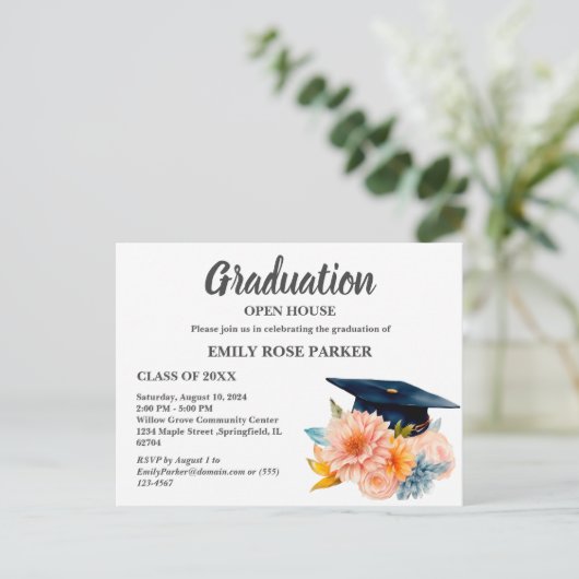 Afstuderen Uitnodiging tot opening van het  (Staand voorkant)