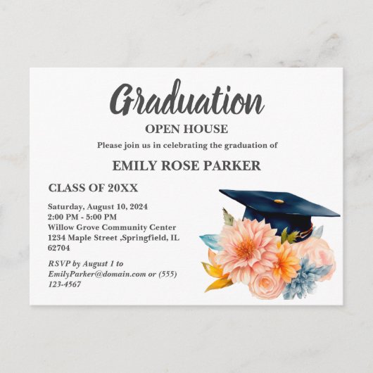 Afstuderen Uitnodiging tot opening van het (Voorkant)