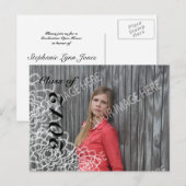 Afstuderen Uitnodiging tot opening van het  Briefkaart (Voorkant / Achterkant)