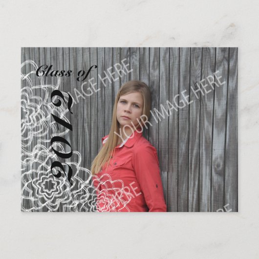 Afstuderen Uitnodiging tot opening van het  Briefkaart (Voorkant)