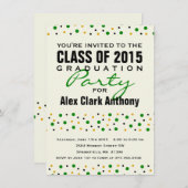 Afstuderen uitnodiging van de Confetti-partij 2015 (Voorkant / Achterkant)