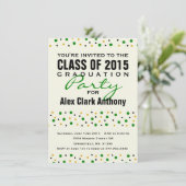 Afstuderen uitnodiging van de Confetti-partij 2015 (Staand voorkant)