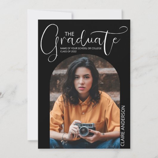 Afstuderen uitnodiging van het Afstuderen van de F (Voorkant)