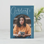 Afstuderen uitnodiging van het Afstuderen van de F (Staand voorkant)