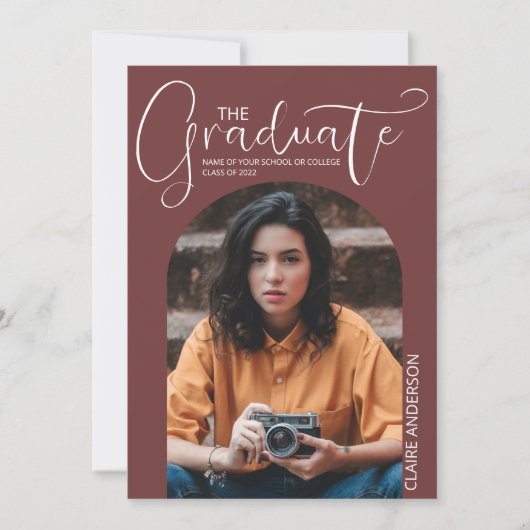 Afstuderen uitnodiging van het Afstuderen van de F (Voorkant)