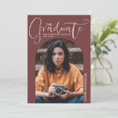 Afstuderen uitnodiging van het Afstuderen van de F (Staand voorkant)