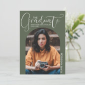 Afstuderen uitnodiging van het Afstuderen van de F (Staand voorkant)