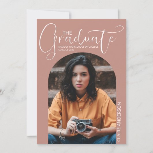 Afstuderen uitnodiging van het Afstuderen van de F (Voorkant)