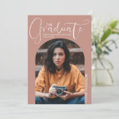 Afstuderen uitnodiging van het Afstuderen van de F (Staand voorkant)