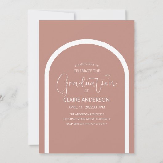 Afstuderen uitnodiging van het Afstuderen van de F (Achterkant)