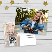 Afstuderen Uitnodiging voor een Gold Script-fotosj